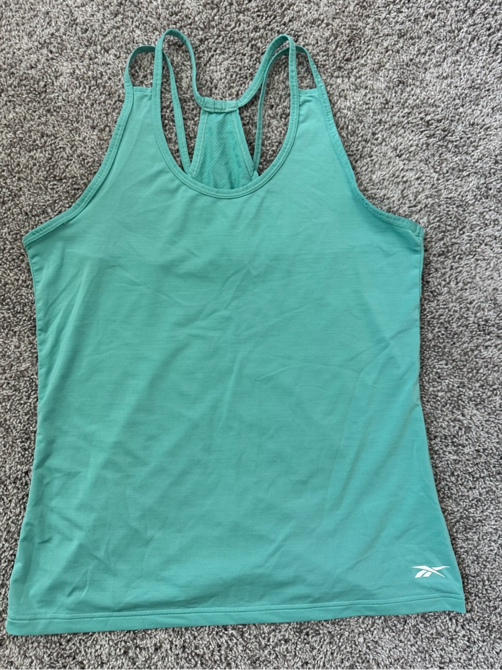 Reebok Teal Double-Strap Athletic Tank